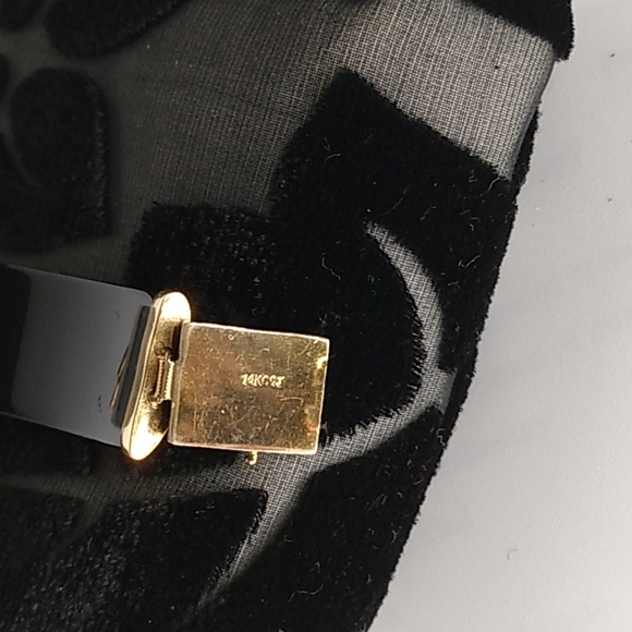 14 KT GOLD Bracelet Solid and JADE Multi-Color Flex Links  Estate Size Medium - Picture 7 of 11